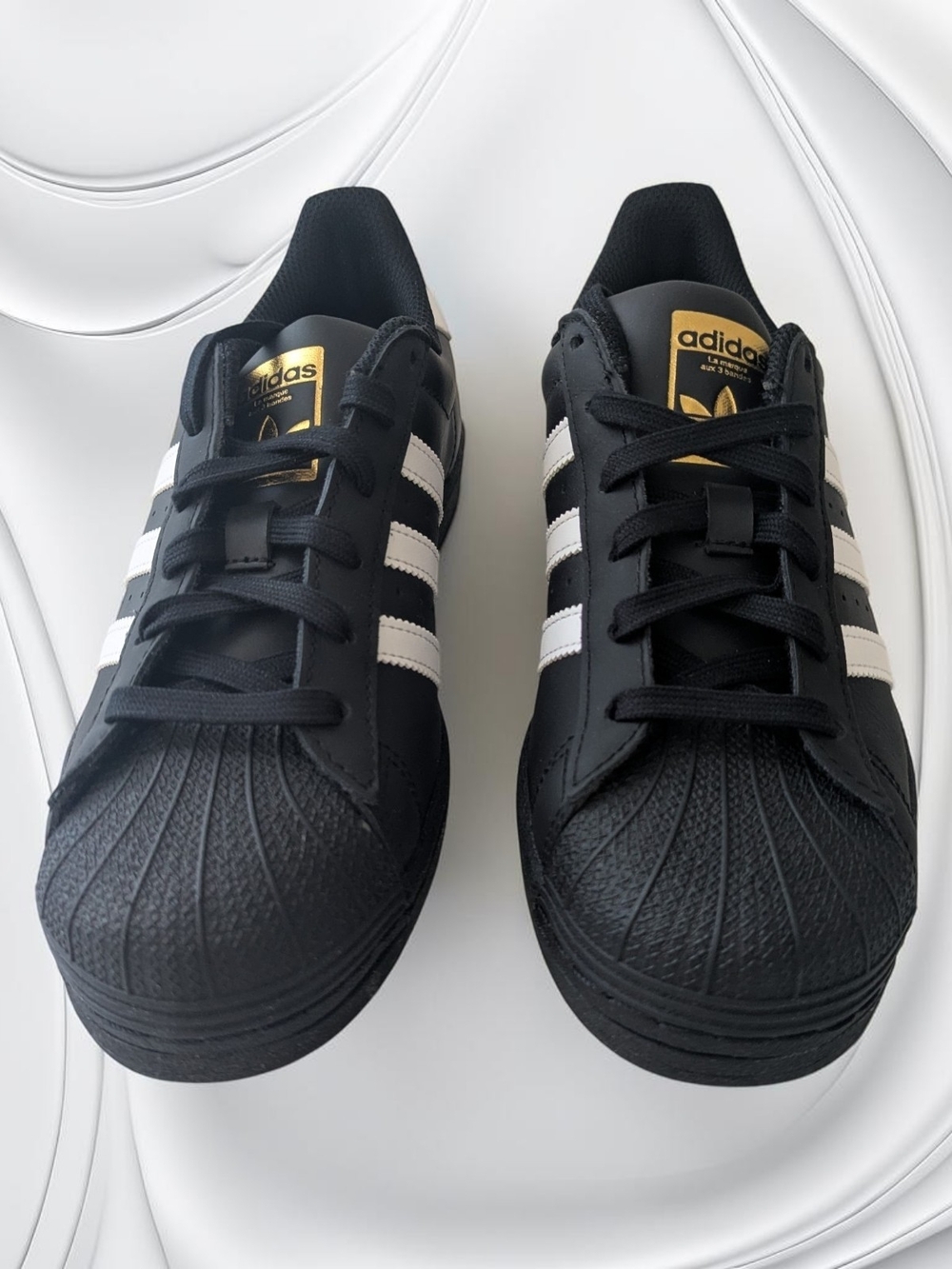 Adidas Classic Originals Superstar J Grade School Black/White Size 6 - Picture 2 of 6